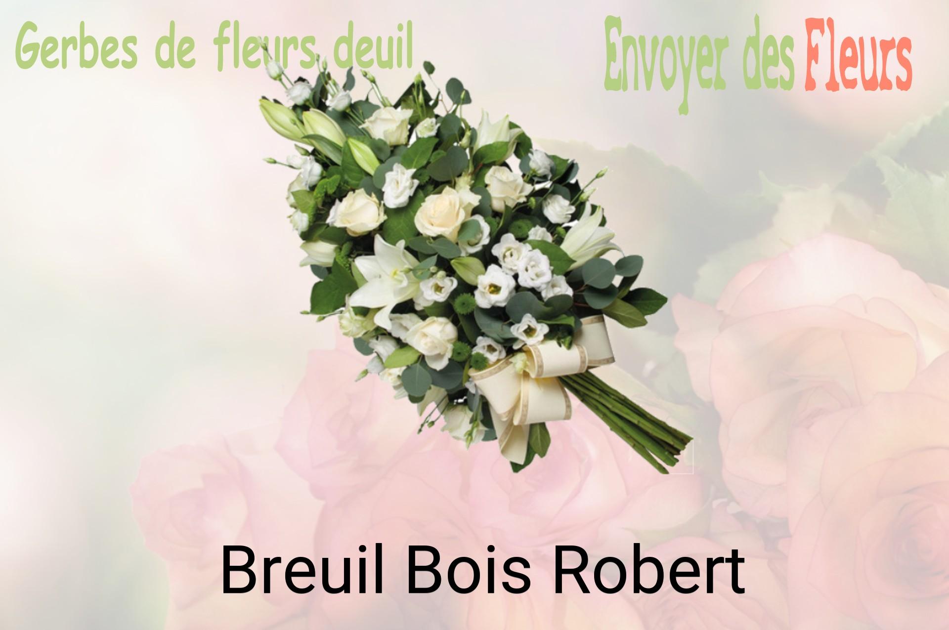 Gerbe de fleurs de deuil livrée à Breuil-Bois-Robert